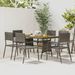 Mobilier à dîner d'extérieur 7 pcs Résine tressée Gris - Photo n°1