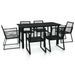 Mobilier à dîner d'extérieur 7 pcs Rotin PVC Noir - Photo n°1