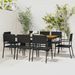 Mobilier à dîner d'extérieur 9 pcs Résine tressée Noir - Photo n°1