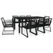 Mobilier à dîner d'extérieur 9 pcs Rotin PVC Noir - Photo n°1
