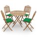 Mobilier à dîner d'extérieur pliable 5 pcs avec coussins Bambou 13 - Photo n°1