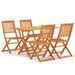 Mobilier à dîner d'extérieur pliable 5 pcs Bois d'eucalyptus - Photo n°1