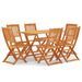 Mobilier à dîner d'extérieur pliable 7 pcs Bois d'eucalyptus 3 - Photo n°1