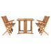 Mobilier à dîner d'extérieur pliable 7 pcs Bois solide de teck 9 - Photo n°2