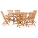 Mobilier à dîner d'extérieur pliable 7 pcs Bois solide de teck - Photo n°1