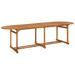 Mobilier à dîner de jardin 11 pcs Bois d'acacia massif 4 - Photo n°6