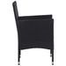 Mobilier à dîner de jardin 11 pcs Résine tressée Noir - Photo n°4