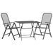 Mobilier à dîner de jardin 3 pcs Maille Métal Anthracite 2 - Photo n°3