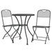 Mobilier à dîner de jardin 3 pcs Maille Métal Anthracite 3 - Photo n°3