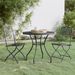 Mobilier à dîner de jardin 3 pcs Maille Métal Anthracite - Photo n°1