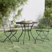 Mobilier à dîner de jardin 3 pcs Maille Métal Anthracite - Photo n°1