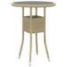 Mobilier à dîner de jardin 3 pcs Résine tressée Beige - Photo n°3