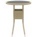 Mobilier à dîner de jardin 3 pcs Résine tressée Beige - Photo n°4