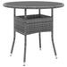 Mobilier à dîner de jardin 3 pcs Résine tressée Gris 2 - Photo n°5