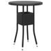 Mobilier à dîner de jardin 3 pcs Résine tressée Noir - Photo n°3