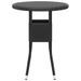 Mobilier à dîner de jardin 3 pcs Résine tressée Noir - Photo n°4