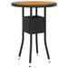 Mobilier à dîner de jardin 3 pcs Résine tressée Noir - Photo n°3