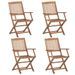 Mobilier à dîner de jardin 5 pcs Bois d'acacia solide 3 - Photo n°7