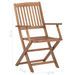 Mobilier à dîner de jardin 5 pcs Bois d'acacia solide 3 - Photo n°12