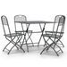 Mobilier à dîner de jardin 5 pcs Maille Métal Anthracite 2 - Photo n°1