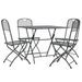 Mobilier à dîner de jardin 5 pcs Maille Métal Anthracite 2 - Photo n°3