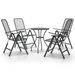 Mobilier à dîner de jardin 5 pcs Maille Métal Anthracite 3 - Photo n°1