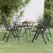 Mobilier à dîner de jardin 5 pcs Maille Métal Anthracite 4 - Photo n°2