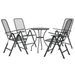 Mobilier à dîner de jardin 5 pcs Maille Métal Anthracite 4 - Photo n°3