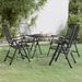 Mobilier à dîner de jardin 5 pcs Maille Métal Anthracite - Photo n°1