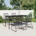 Mobilier à dîner de jardin 5 pcs Noir Rotin PVC - Photo n°1