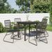 Mobilier à dîner de jardin 5 pcs Noir Rotin PVC - Photo n°1
