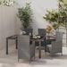 Mobilier à dîner de jardin 5pcs et coussins résine tressée vris - Photo n°1