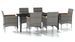 Mobilier à dîner de jardin avec coussins 7 pcs Gris et noir - Photo n°1