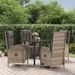 Mobilier à dîner de jardin et coussins 5 pcs noir et gris - Photo n°1