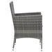 Mobilier à dîner de jardin et coussins 7pcs Résine tressée Gris 2 - Photo n°6