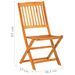 Mobilier à dîner de jardin pliable 5 pcs Bois d'acacia solide - Photo n°7