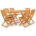 Mobilier à dîner de jardin pliable 7 pcs Bois d'acacia solide 4 - Photo n°1