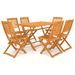 Mobilier à dîner de jardin pliable 7 pcs Bois d'acacia solide 3 - Photo n°1