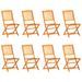 Mobilier à dîner de jardin pliable 9 pcs Bois d'acacia solide - Photo n°2