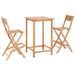 Mobilier de bar 3 pcs Bois de teck solide - Photo n°1