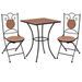 Mobilier de bistro 3 pcs mosaïque Carreau céramique Terre cuite - Photo n°1