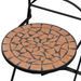 Mobilier de bistro 3 pcs mosaïque Carreau céramique Terre cuite - Photo n°7