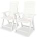 Mobilier de bistro 3 pcs Plastique Blanc 2 - Photo n°4