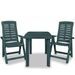 Mobilier de bistro 3 pcs Plastique Vert 2 - Photo n°3