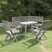 Mobilier de bistro 4 pcs Bois d'acacia solide Gris - Photo n°1