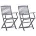 Mobilier de bistro 4 pcs Bois d'acacia solide Gris - Photo n°7