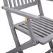 Mobilier de bistro 4 pcs Bois d'acacia solide Gris - Photo n°9