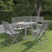 Mobilier de bistro 4 pcs Bois d'acacia solide Gris - Photo n°1