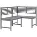 Mobilier de bistro 4 pcs Bois d'acacia solide Gris - Photo n°5