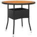 Mobilier de bistro de jardin 3 pcs Résine tressée Noir - Photo n°6